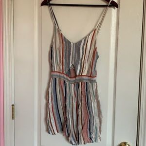 American Eagle Striped Romper